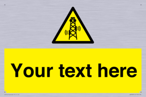 Custom warning RF radiation transmitter